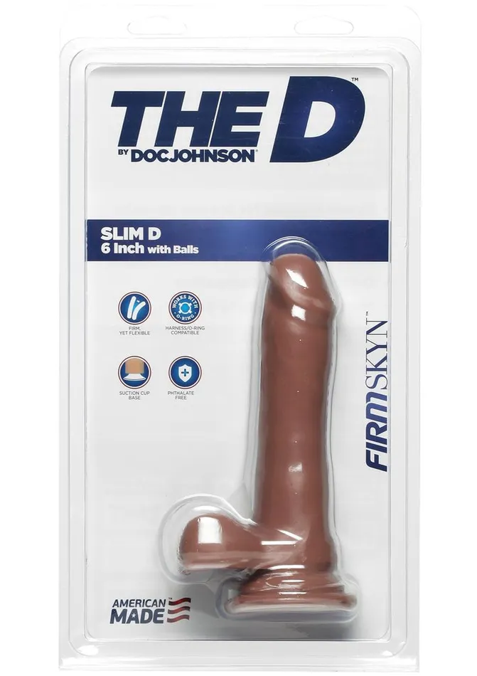 Female Sex Toys The D The D Slim D Firmskyn Dildo with Balls