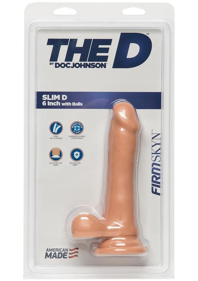 Female Sex Toys The D The D Slim D Firmskyn Dildo with Balls