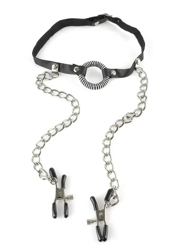 Fetish Fantasy ORing Gag with Nipple Clamps Fetish Fantasy Series Couples