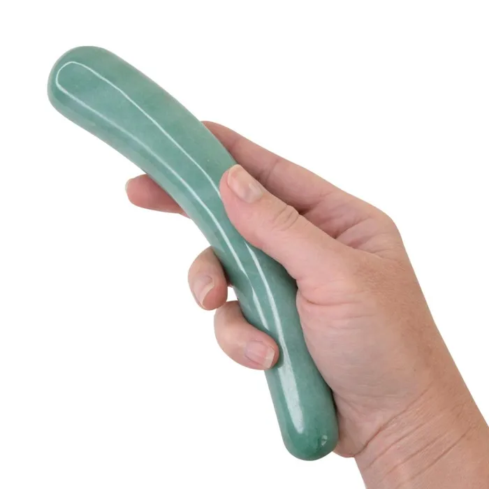 Gemstone Yoni Vibrators Green Aventurine Crescent Yoni Wand