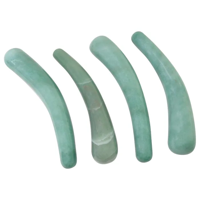 Gemstone Yoni Vibrators Green Aventurine Crescent Yoni Wand