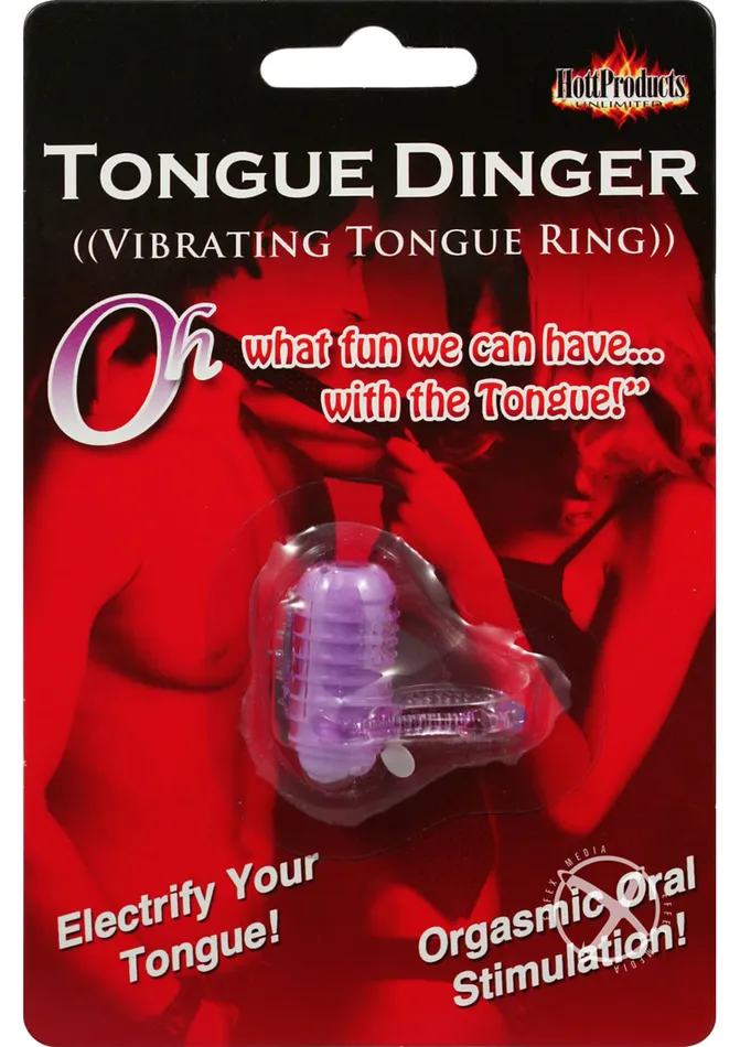 Hott Products Tongue Dinger Vibrating Tongue Ring Male Sex Toys