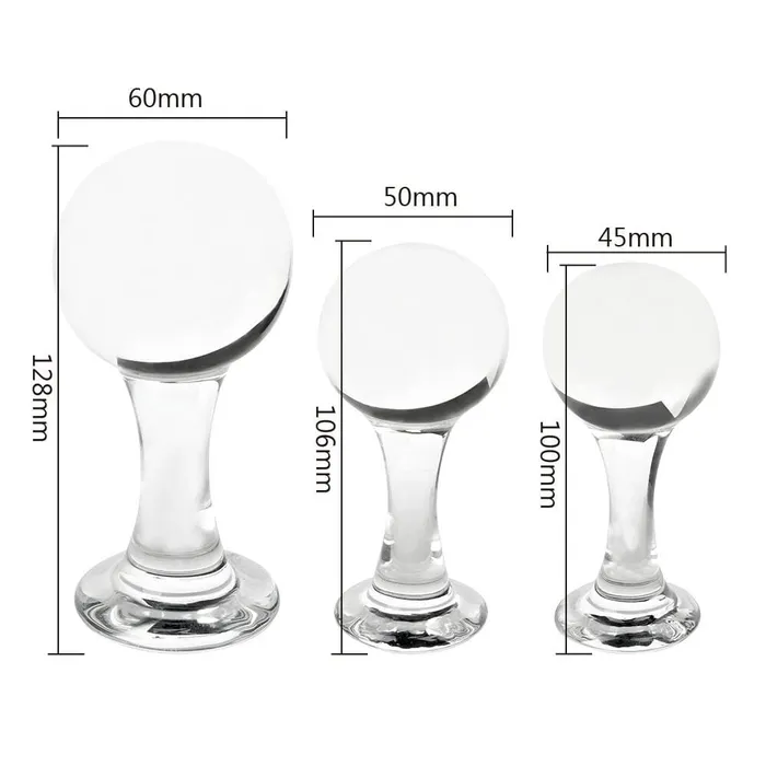 Huge Clear Crystal Ball Plug Love Plugs Anal