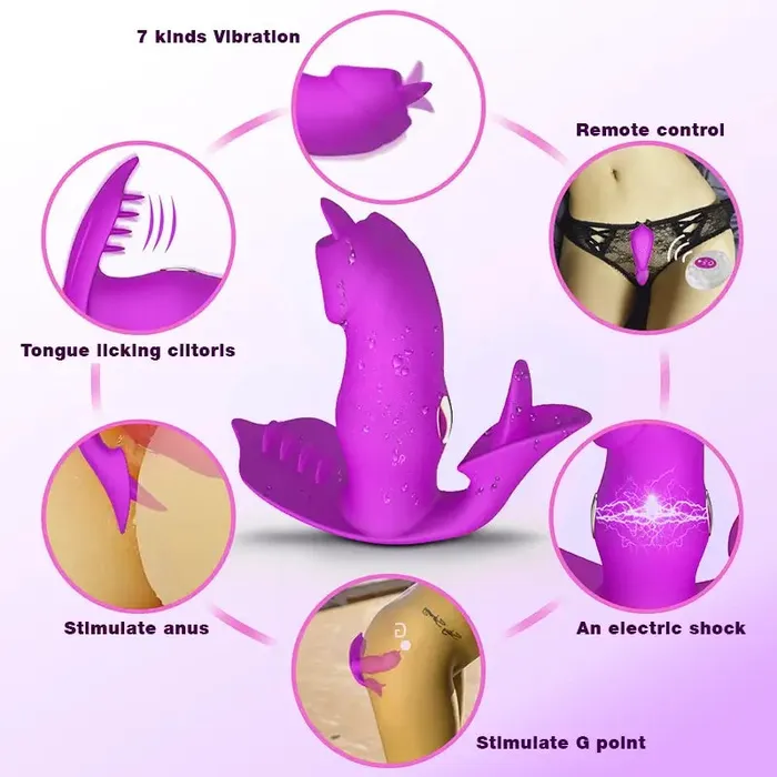 Inyarose Female Sex Toys 3in1 Oral Tongue Clitoral Stimulator