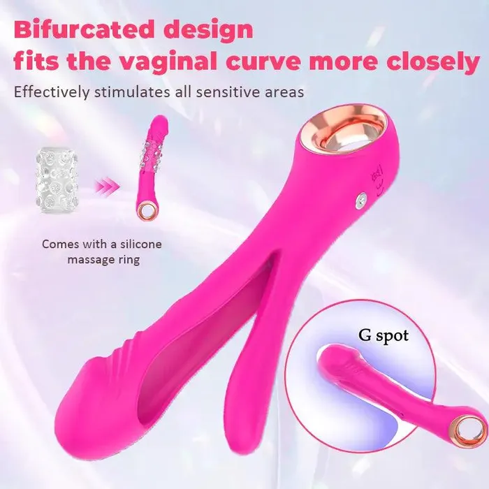 Inyarose Female Sex Toys Split Flexible Clitoral Vibrator