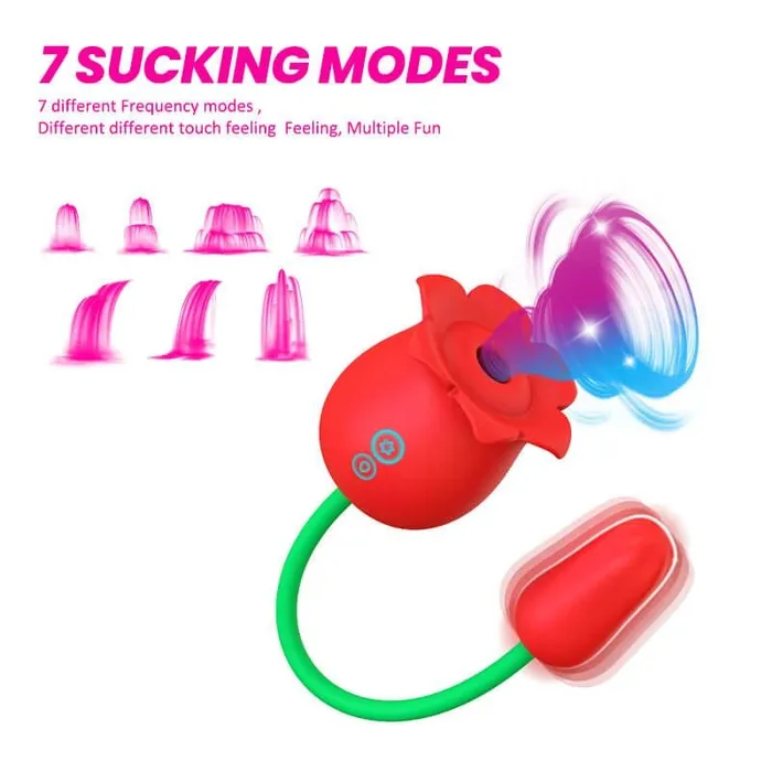 Inyarose Vibrators Rose Suction Bullet Pleasure Toy