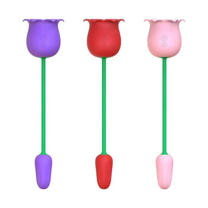 Inyarose Vibrators Rose Suction Bullet Pleasure Toy