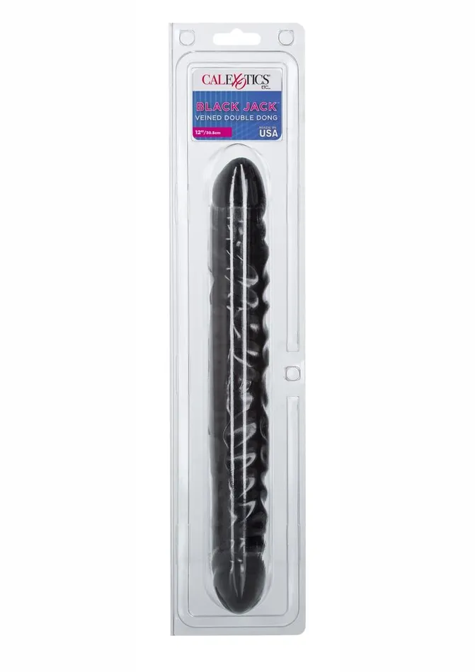 Lifelike Dongs Black Jack Veined Double Dildo Dildos