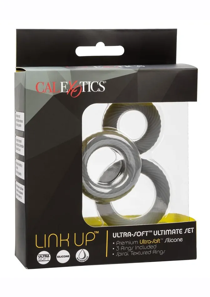 Link Up Male Sex Toys Link Up Ultra Soft Ultimate Set Silicone Cock Rings