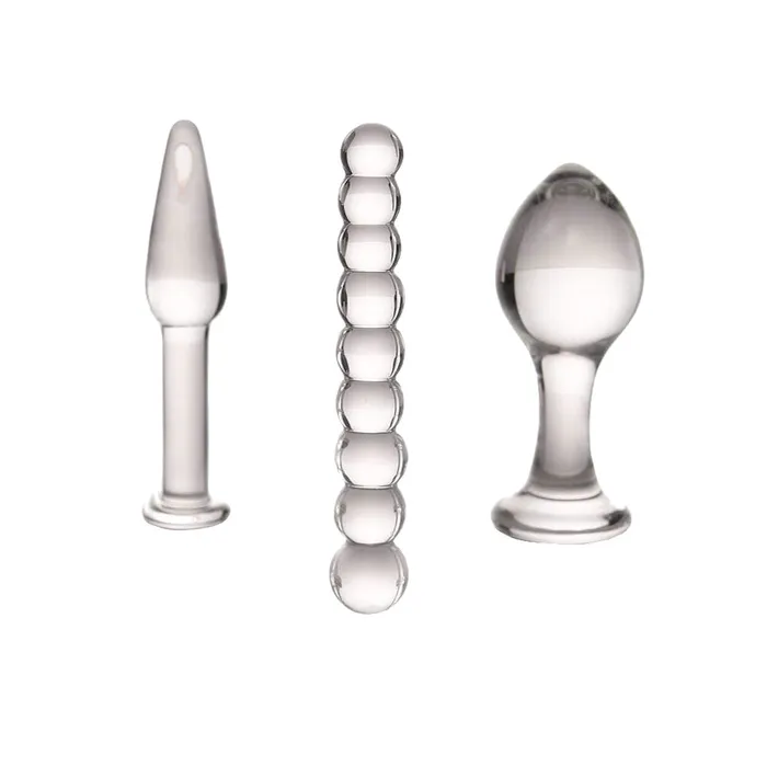 loveplugs Anal Transparent Anal Pyrex Glass Kit 3 Piece