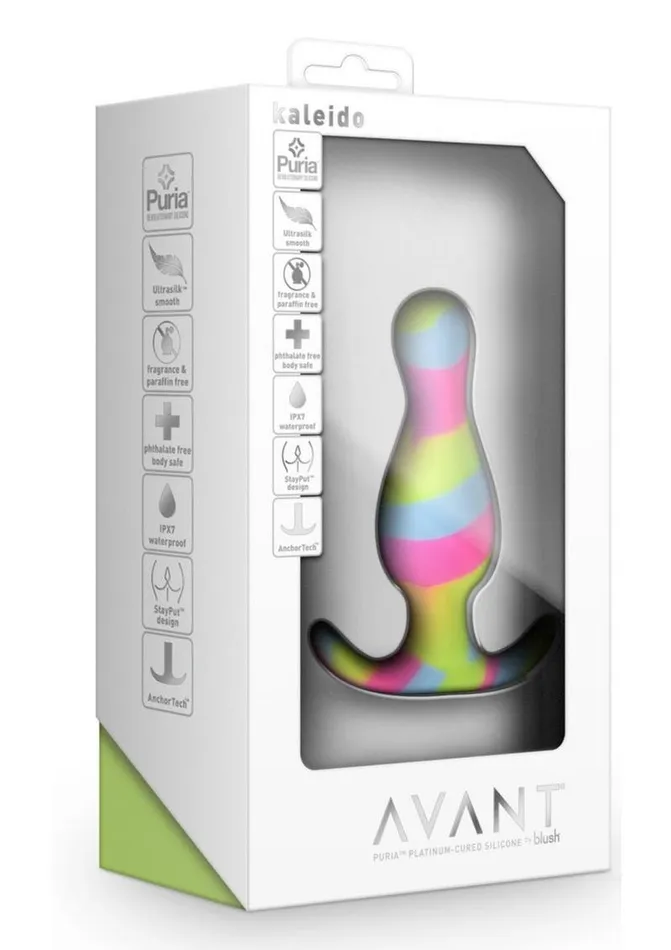 Male Sex Toys Avant Kaleido Lime Silicone Anal Plug Avant