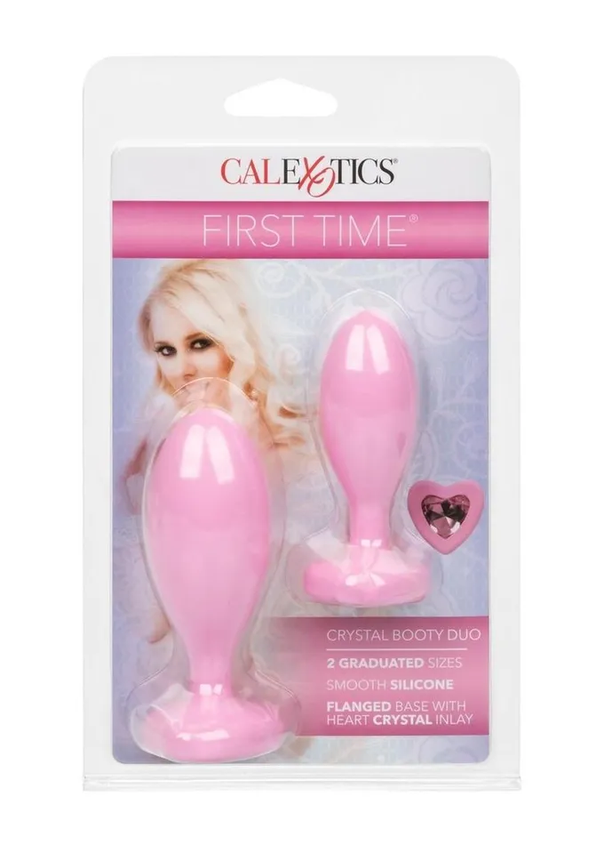 Male Sex Toys First Time First Time Crystal Booty Duo Silicone Anal Plug