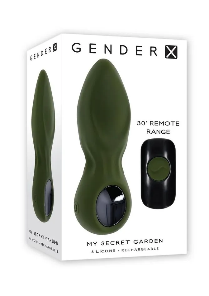 Male Sex Toys Gender X Gender X My Secret Garden Rechargeable Silicone Anal Plug with Remote