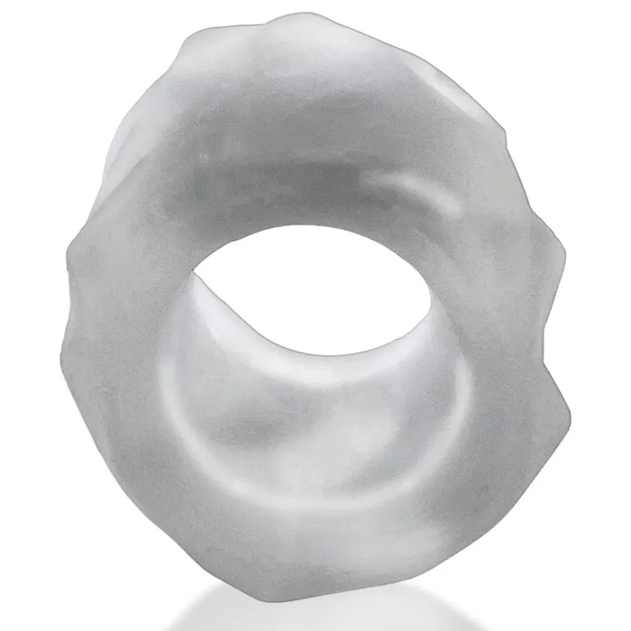 Male Sex Toys Hunkyjunk Hunkyjunk Fractal Tactile Silicone Ball Stretcher Clear Ice