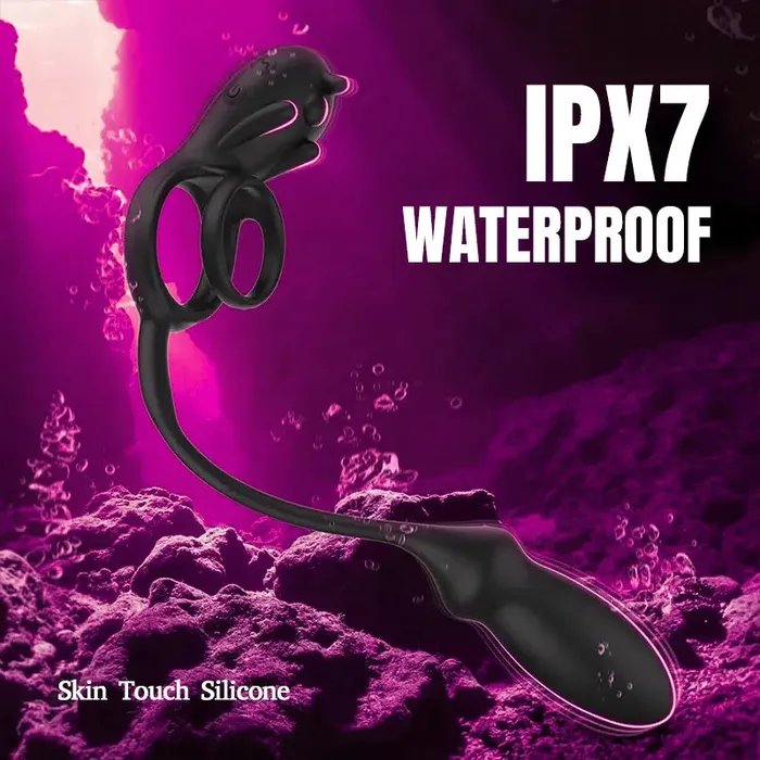 Male Sex Toys Inyarose 3in1 Vibrating Cock Ring Anal Plug