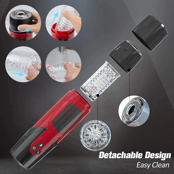 Male Sex Toys mysite Free telescopic male masturbation cup that rotates into a vaginal vibrator