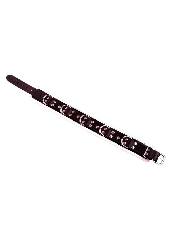 Male Sex Toys Rouge Rouge 5 D Ring Leather Collar