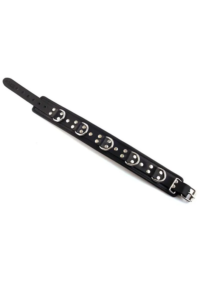 Male Sex Toys Rouge Rouge 5 D Ring Leather Collar