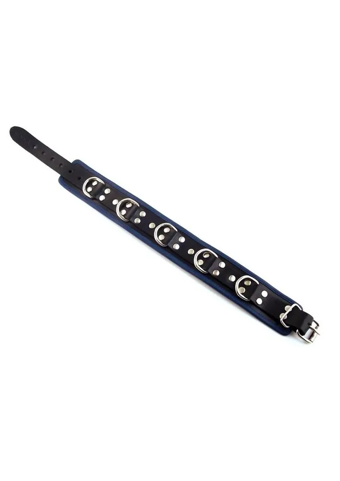 Male Sex Toys Rouge Rouge 5 D Ring Leather Collar