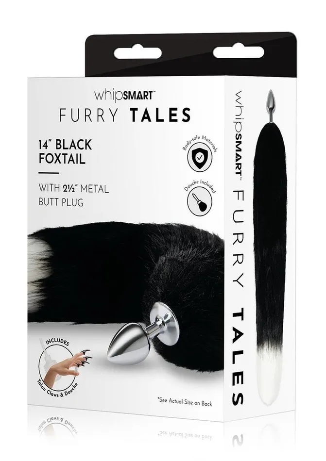 Male Sex Toys Whipsmart WhipSmart Metal Plug with 14in Indigo Fox Tail