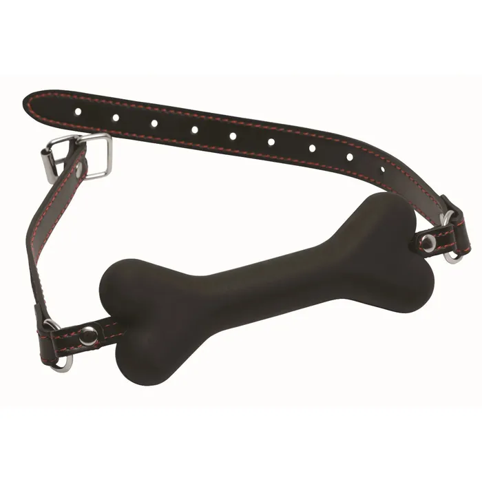 Master Series Anal Master Series Hound Adjustable Dog Bone Gag Black