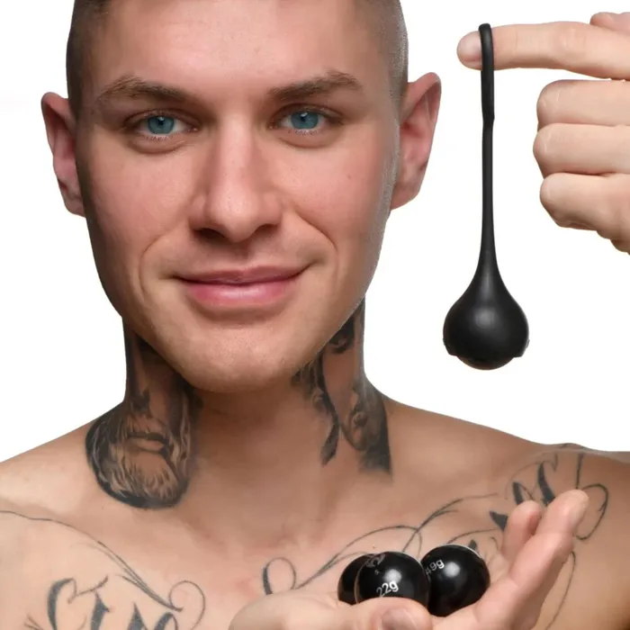 Master Series Cock Dangler Silicone Penis Strap With Weights Black Master Series Male Sex Toys Master Series Cock Dangler Silicone Penis Strap With Weights Black Master Series Male Sex Toys