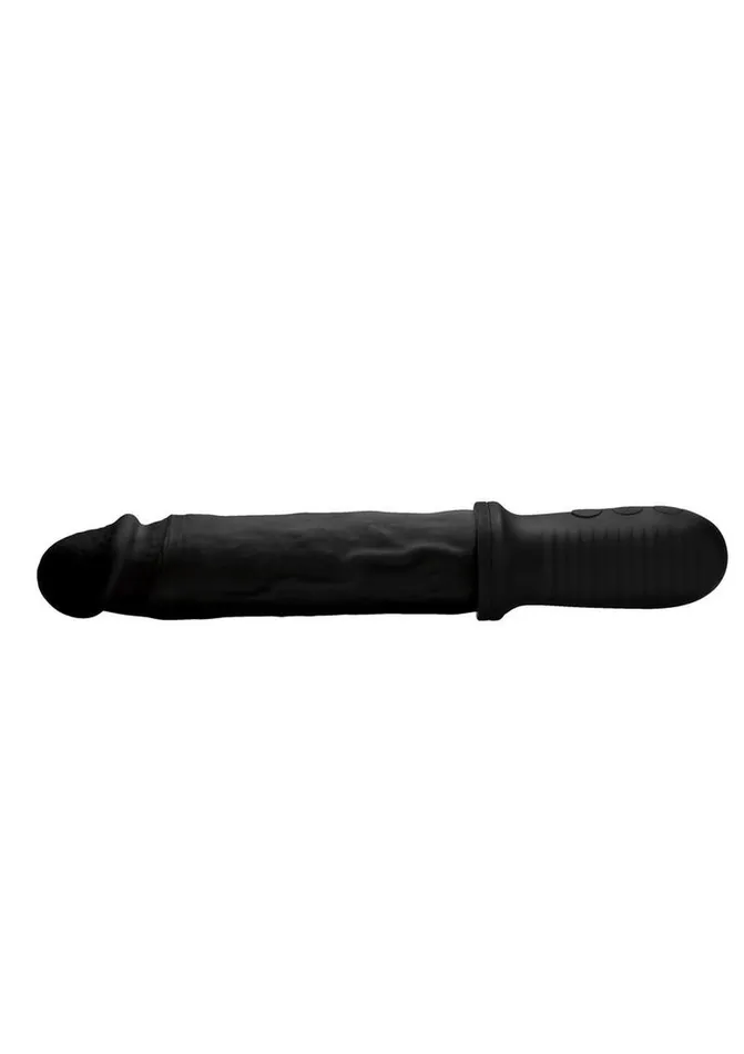 Master Series Female Sex Toys Master Series 8x Auto Pounder Rechargeable Silicone Vibrating and Thrusting Dildo with Handle