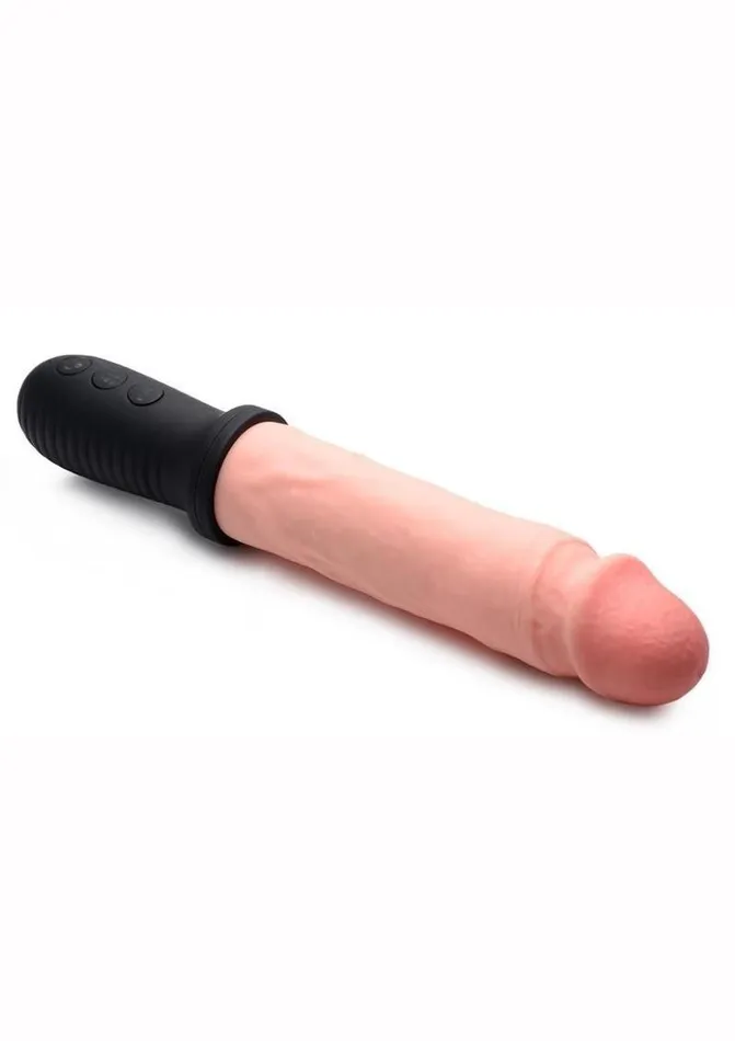 Master Series Female Sex Toys Master Series 8x Auto Pounder Rechargeable Silicone Vibrating and Thrusting Dildo with Handle