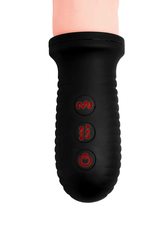 Master Series Female Sex Toys Master Series 8x Auto Pounder Rechargeable Silicone Vibrating and Thrusting Dildo with Handle