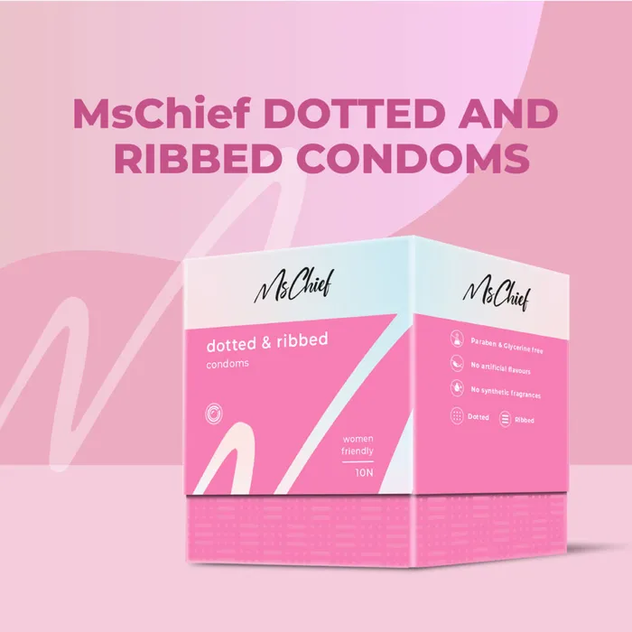 MsChief Extra Dotted and Ribbed Condoms MsChief Male Sex Toys