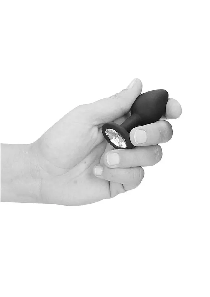 Ouch Male Sex Toys Ouch Silicone Butt Plug with Removable Jewel