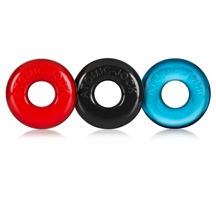 Oxballs Ringer Cock Ring 3 Pack Red Black Blue Oxballs Anal