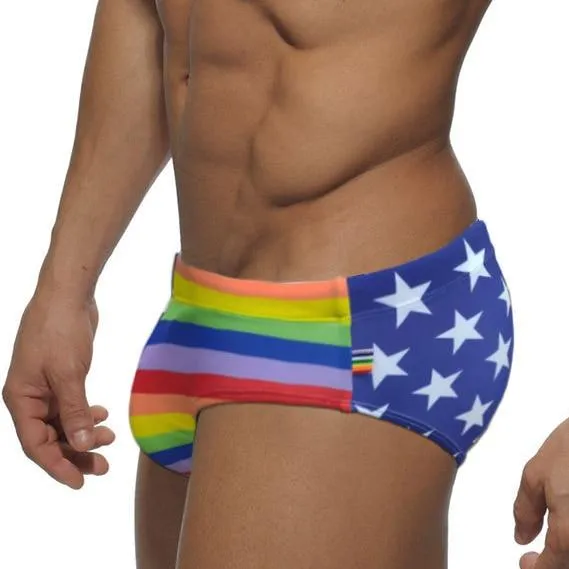 Patriotic Rainbow Swim Briefs Basai Outdoors Anal Patriotic Rainbow Swim Briefs Basai Outdoors Anal
