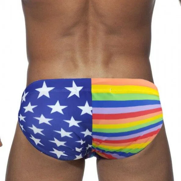 Patriotic Rainbow Swim Briefs Basai Outdoors Anal Patriotic Rainbow Swim Briefs Basai Outdoors Anal