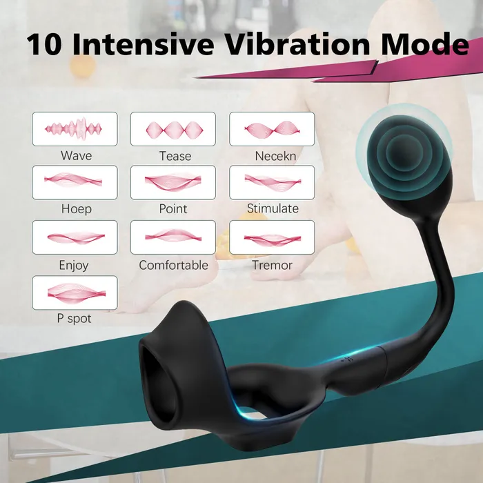 PENGUIN Anal Vibrator with Cock Ring Earlypeach Male Sex Toys