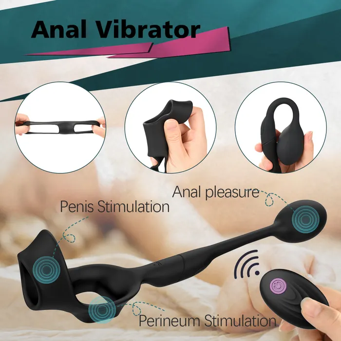 PENGUIN Anal Vibrator with Cock Ring Earlypeach Male Sex Toys