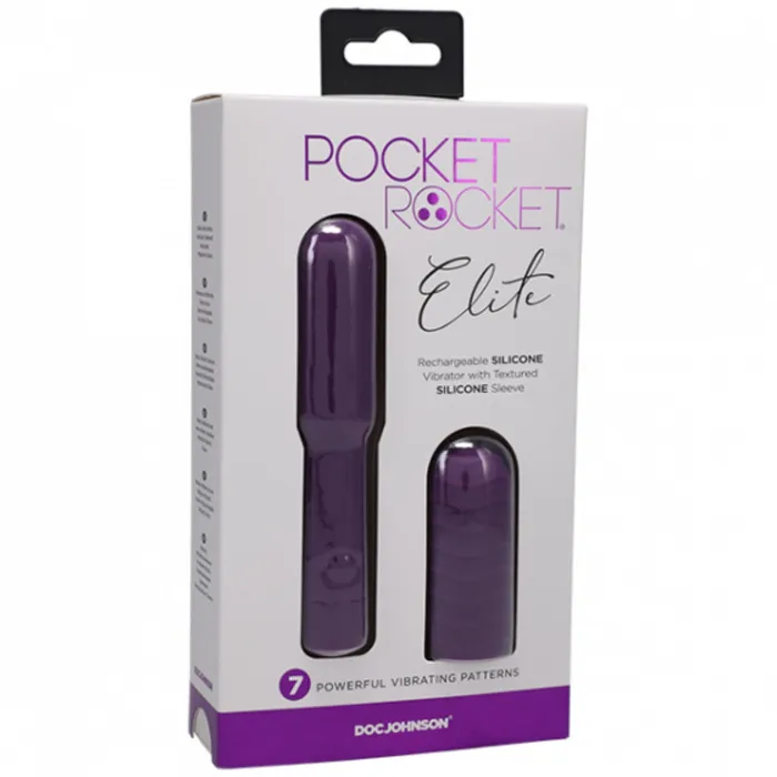 Pocket Rocket Vibrators Pocket Rocket Elite Silicone Bullet Vibrator Purple