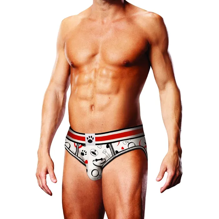 Prowler Prowler Puppie Print Backless Brief Black Red Anal