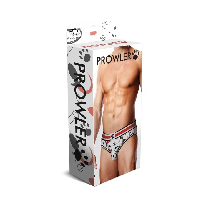 Prowler Prowler Puppie Print Backless Brief Black Red Anal