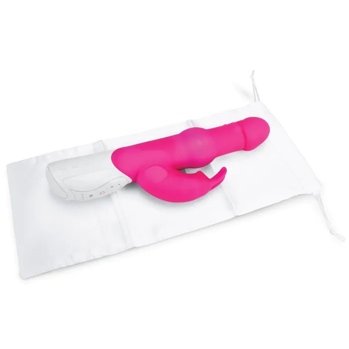 Rabbit Essentials Female Sex Toys Rabbit Essentials Beads Rabbit Vibrator With Rotating Shaft Hot Pink