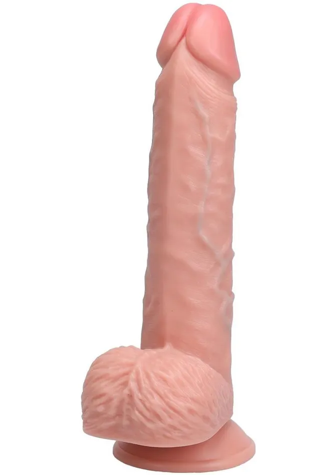 Real Rock Female Sex Toys Realrock Vibrating and Thrusting Cock with Balls Regular Straight