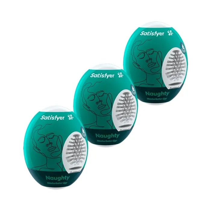 Satisfyer Male Sex Toys Satisfyer Masturbator Egg 3 Pack Naughty Green