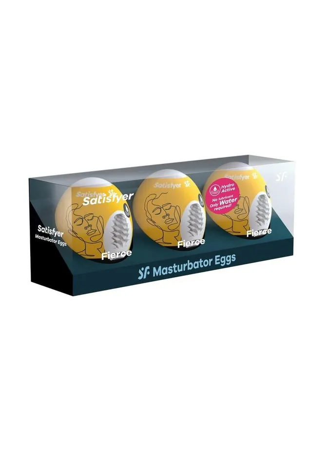 Satisfyer Masturbator Egg 3 Pack Set Fierce Satisfyer Male Sex Toys