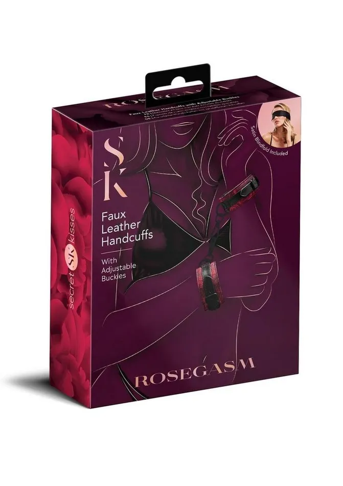 Secret Kisses Rosegasm Buckle Cuffs with Satin Blindfold Secret Kisses Couples Secret Kisses Rosegasm Buckle Cuffs with Satin Blindfold Secret Kisses Couples