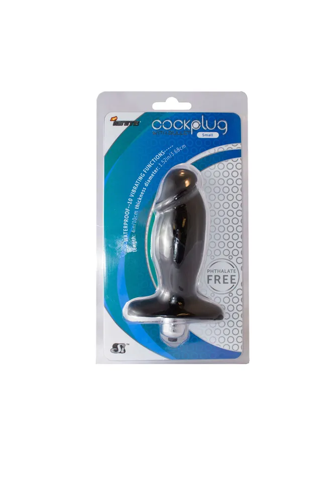 SI Novelties Si40241 SMALL COCK PLUG WVIBRATIONBLACK Anal