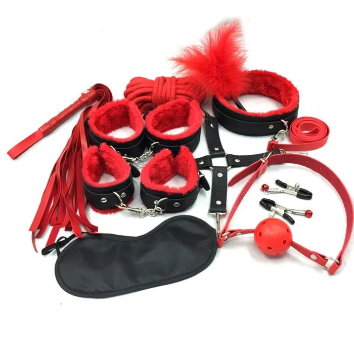 Sinderella Anal Intimate Control Red and Black 10 Piece Fantasy Set