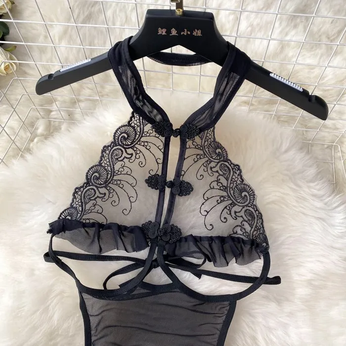 Sinderella Femme Fatale Intricate Lace Mesh Design Lingerie Couples