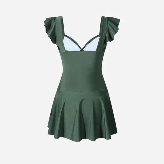 Sinderella Male Sex Toys Solid Color Flare Swim Dress With Mesh Waist By Sinderella Sinderella Male Sex Toys Solid Color Flare Swim Dress With Mesh Waist By Sinderella