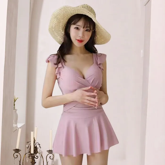 Sinderella Male Sex Toys Solid Color Flare Swim Dress With Mesh Waist By Sinderella Sinderella Male Sex Toys Solid Color Flare Swim Dress With Mesh Waist By Sinderella
