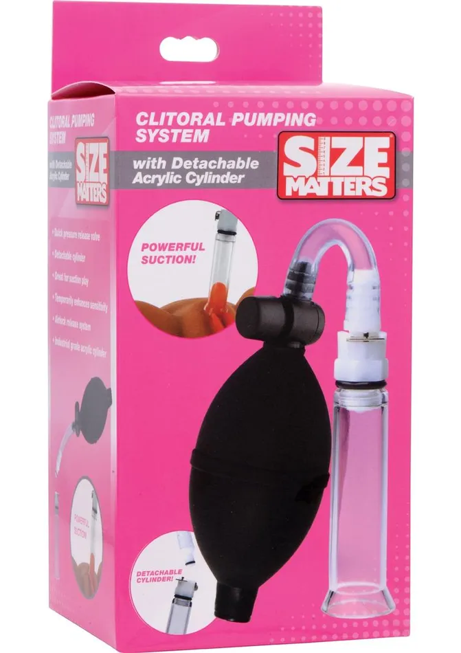 Size Matters Female Sex Toys Size Matters Clitoral Pumping System with Detachable Acrylic Cylinder